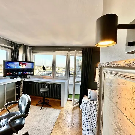 Apartment Grey Centrum Panorama: Smart With Fast Wi-fi Warsaw