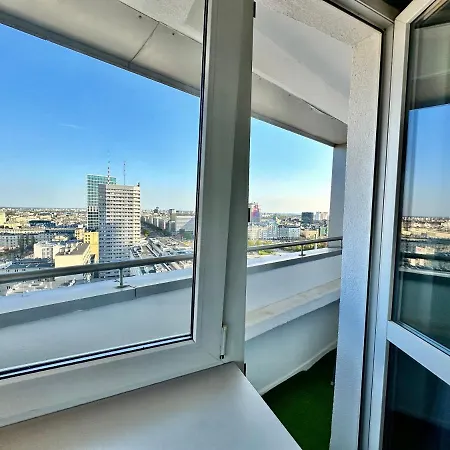 Grey Centrum Panorama: Smart With Fast Wi-fi Apartment Warsaw